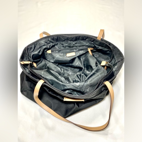 Ann Klein Womens Black Vinyl large Tote Shoulder Bag - Picture 9 of 14